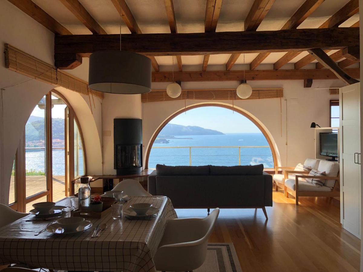 Adosado En La Costa Con Excelentes Vistas Al Estuario De Urdaibai Villa Mundaka Eksteriør billede