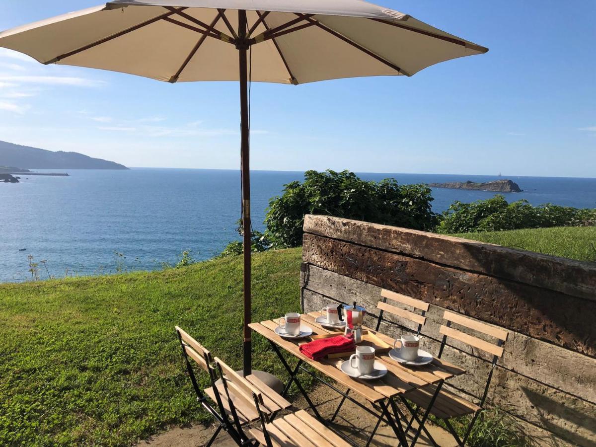 Adosado En La Costa Con Excelentes Vistas Al Estuario De Urdaibai Villa Mundaka Eksteriør billede